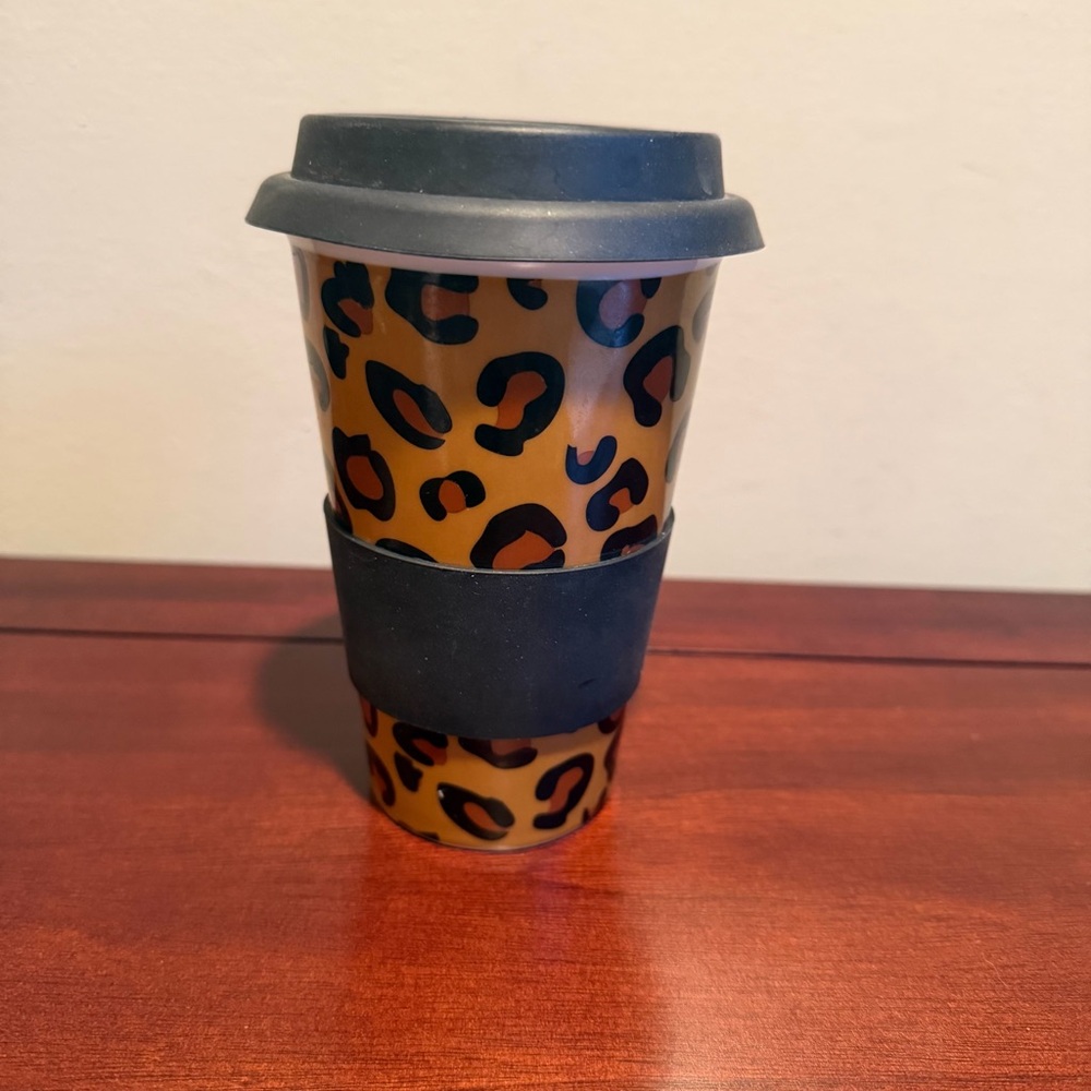 Leopard Print Porcelain To Go Cup